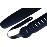 Levy's M4-Blk 3 1/2" Wide Black Genuine Leather Bass Strap