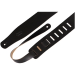 Levy's M26-Blk 2 1/2" Wide Black Genuine Leather Guitar Strap