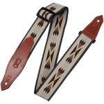 Levy's MSSN80-TAN 2" Wide Tan Polypropylene Guitar Strap With Aztec Design