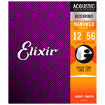 Elixir NANOWEB 80/20 Bronze Acoustic — 11077 Light/Medium .012-.056