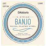 D'Addario EJ60 5-String Banjo Strings, Light 9-20