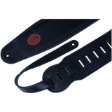 Levy's MSS2-4-BLK 4 1/2" Black Garment Leather Padded Bass and Guitar Strap