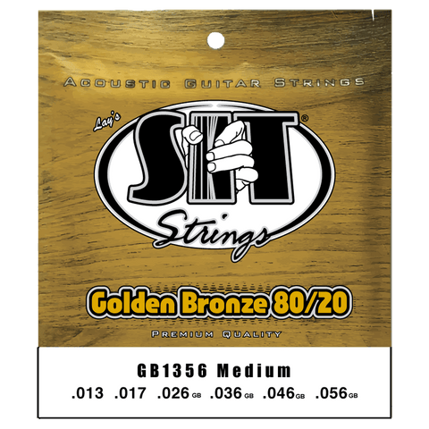 SIT Strings GB1356 Medium Golden Bronze 80/20 Acoustic .013-.056