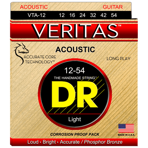 DR Strings VTA-12 Veritas Phosphor Bronze Light Acoustic 12-54