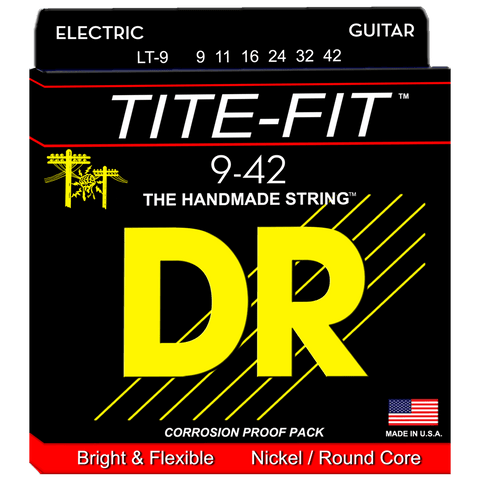 DR Strings LT-9 Tite-Fit Nickel Electric Light 9-42