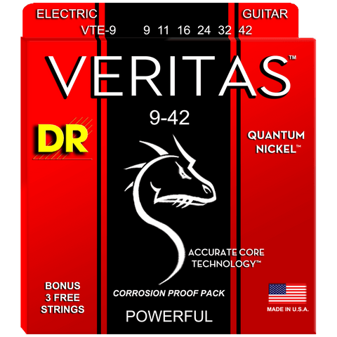 DR Strings VTE-9 Veritas Quantum Nickel Electric Light 9-42