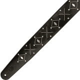 D'Addario Leather Strings and Studs Guitar Strap – L25S1502