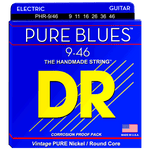 DR Strings PHR-9/46 PURE BLUES™ Pure Nickel Electric Light-Heavy 9-46