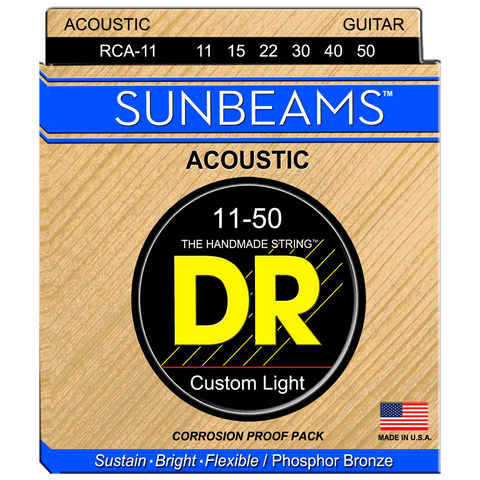 DR Strings RCA-11 Sunbeam Phosphor Bronze Custom Light 11-50