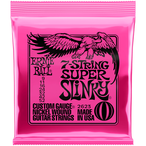 Ernie Ball 7-String Super Slinky Nickel Electric 2623 .009-.052