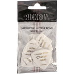 Pickboy Vintage Pick, Classic White Triangle, Cellulose, 10-pack .75mm PB04WP075