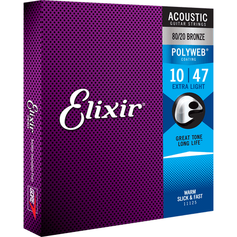 Elixir POLYWEB 80/20 Bronze Acoustic — 11000 Extra Light .010-.047