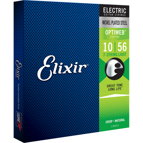 Elixir OPTIWEB Nickel 7-String Electric — 19057 Light .010-.056