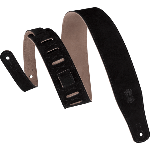 Levy's MS26-BLK Hand-Brushed Suede Guitar Strap