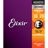 Elixir NANOWEB 80/20 Bronze Acoustic — 11306 Baritone .016-.070