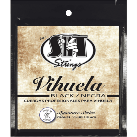 SIT Strings CG-VHB1 Vihuela Black Nylon Classical Guitar Strings — 5-string set