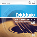 D'Addario EJ16 Acoustic Phosphor Bronze, Light, 12-53