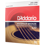 D'Addario EJ17 Acoustic Phosphor Bronze, Medium, 13-56