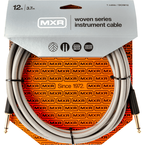 MXR® 12ft Pro Series Woven Instrument Cable - Straight / Straight DCIW12