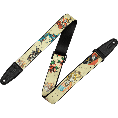Levy's MP2TAT-005 2" Polyester Tattoo Series Guitar Strap