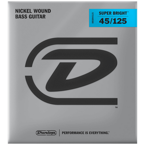 Dunlop Super Bright Nickel Wound 5-String Bass Strings 45-125, DBSBN45125