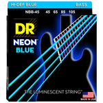 DR Strings NEON Blue NBB-45 Medium 4-String 45-105
