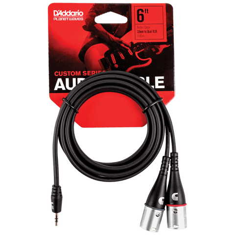 D'Addario Custom Series 1/8” to Dual XLR Audio Cable, PW-MPXLR-06