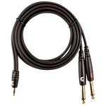 D'Addario Custom Series 1/8” to Dual 1/4” Audio Cables - PW-MPTS-06