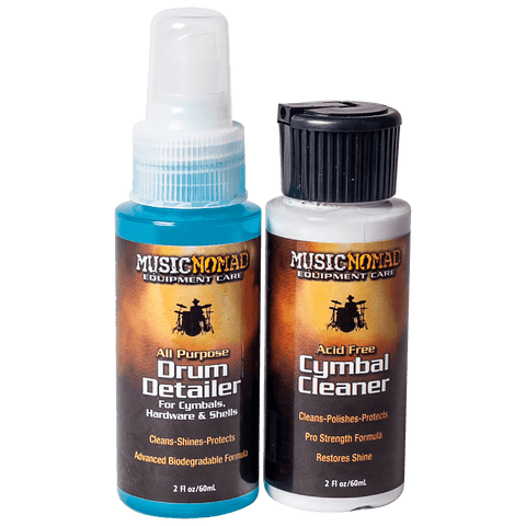 Music Nomad - Cymbal Cleaner and Drum Detailer Combo Pack (2 oz.) MN117