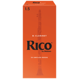 Rico by D'Addario Bb Clarinet Reeds, 25-pack – RCA25