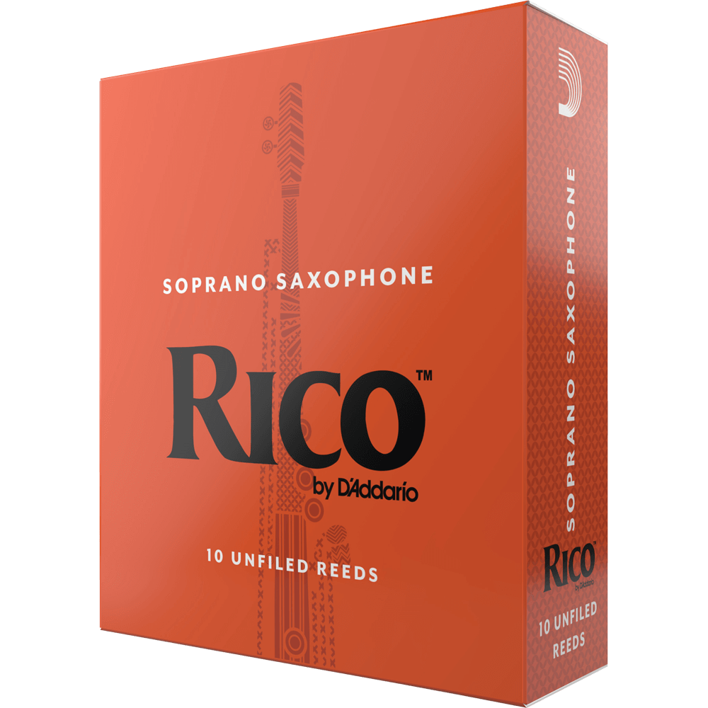 Soprano Sax Reed Rico Rico by D'Addario Soprano Saxophone Reeds, 25-pack – RIA25