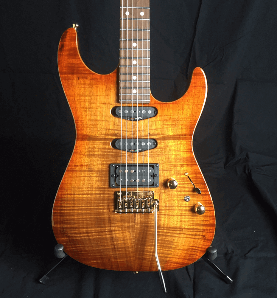 Tom Anderson Drop Top Hollow Shorty Honey Shaded Koa